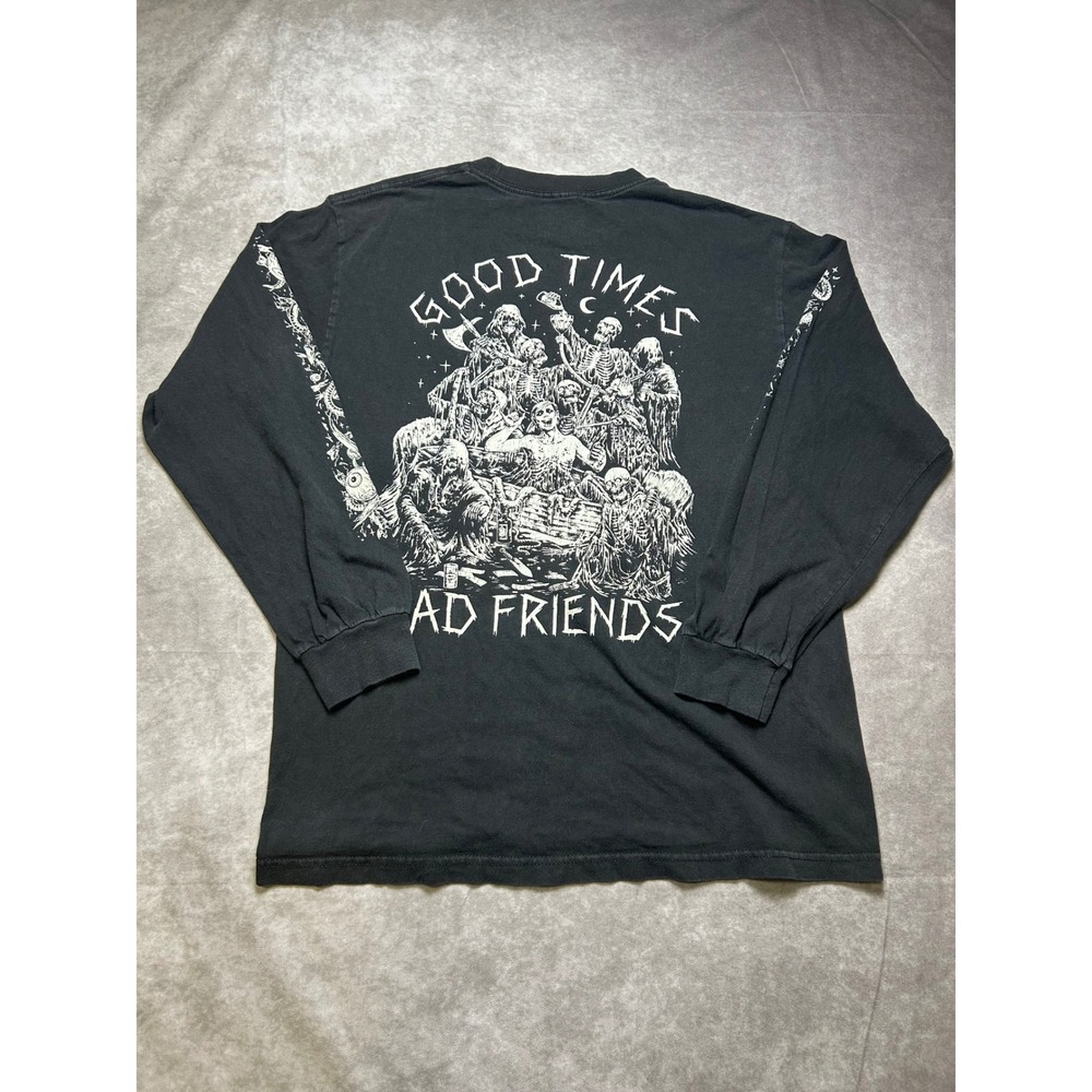 Lurking Class Sketchy Tank Mens Medium Black Good Times Bad Friends Long Sleeve